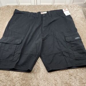 Wrangler Five Star Premium Mens Relaxed Fit Cargo Shorts Black 46 112314939 NWT